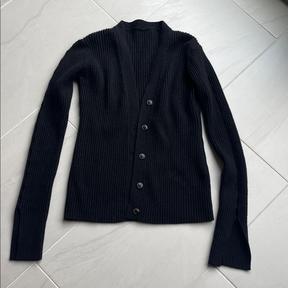 Black Ribbed Women's Sweater